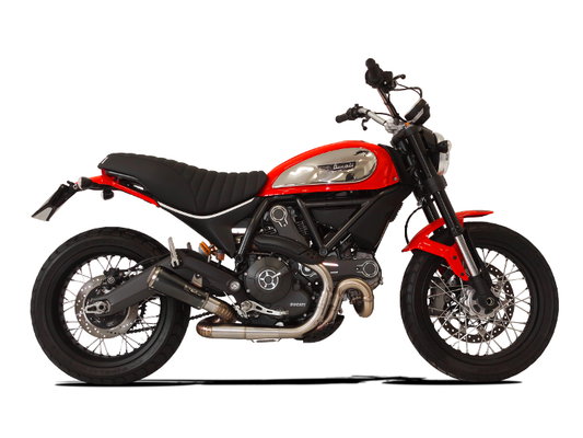 HP CORSE Ducati Scrambler 800 (2015+) Slip-on Exhaust "GP-07 Black" (EU homologated; with wire mesh) – Accessories in the 2WheelsHero Motorcycle Aftermarket Accessories and Parts Online Shop
