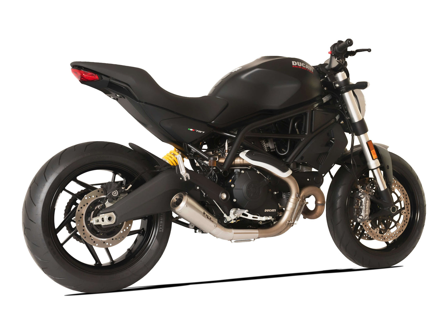 HP CORSE Ducati Monster 797 Slip-on Exhaust "GP-07 Satin Short" (racing; with aluminum ring) – Accessories in the 2WheelsHero Motorcycle Aftermarket Accessories and Parts Online Shop