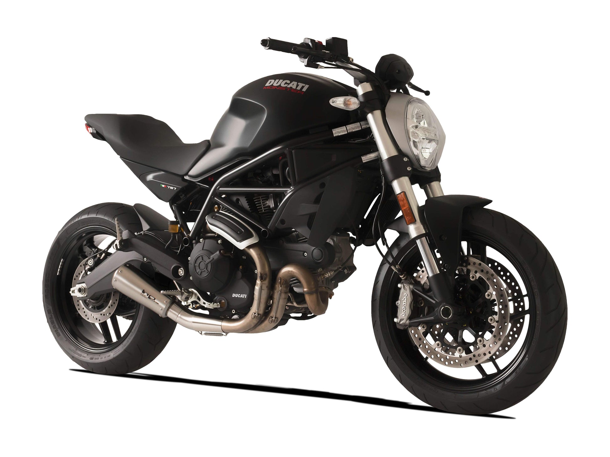 HP CORSE Ducati Monster 797 Slip-on Exhaust "GP-07 Satin Short" (racing; with aluminum ring) – Accessories in the 2WheelsHero Motorcycle Aftermarket Accessories and Parts Online Shop