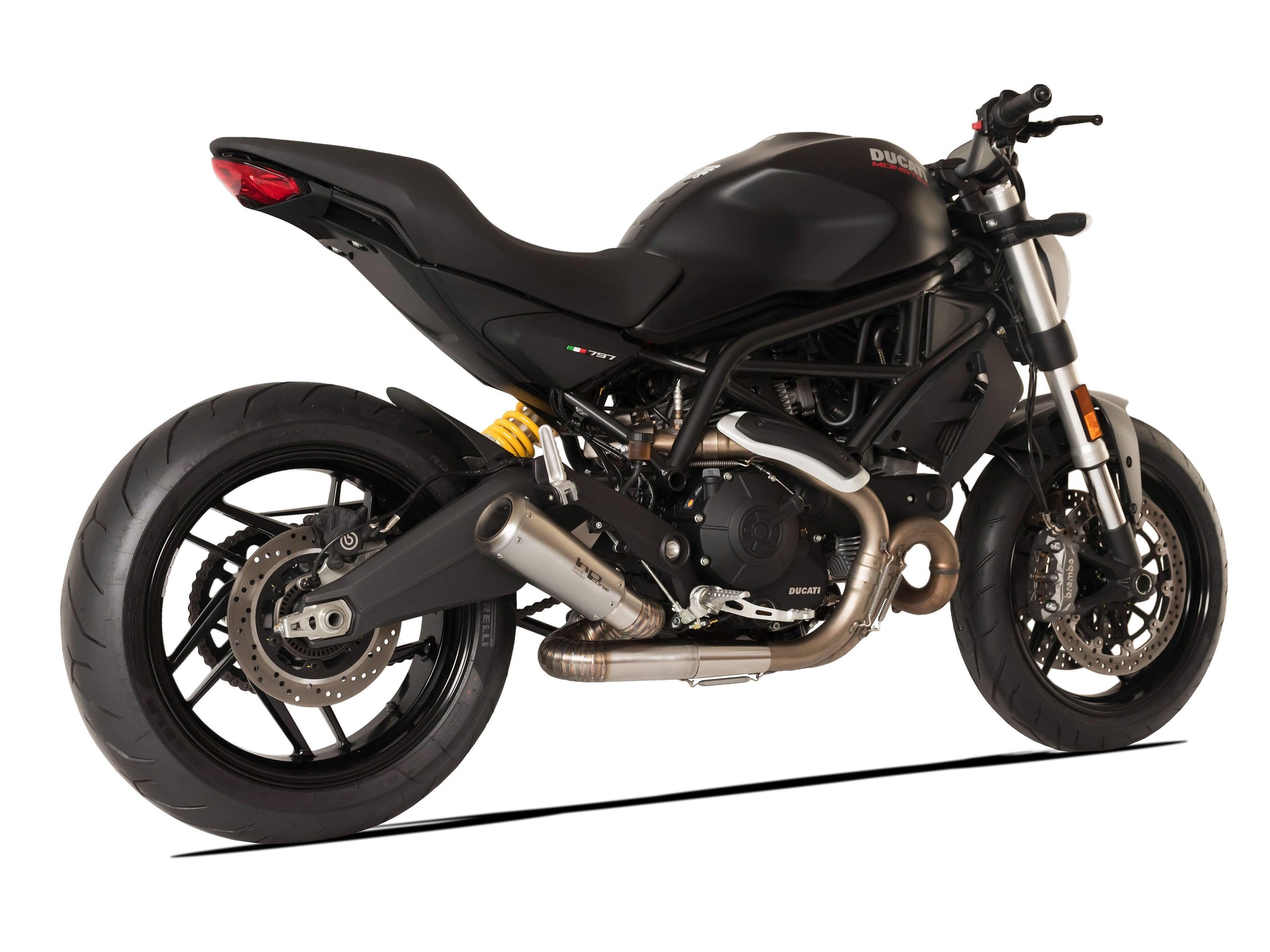 HP CORSE Ducati Monster 797 Slip-on Exhaust "GP-07 Satin" (racing; with aluminum ring) – Accessories in the 2WheelsHero Motorcycle Aftermarket Accessories and Parts Online Shop