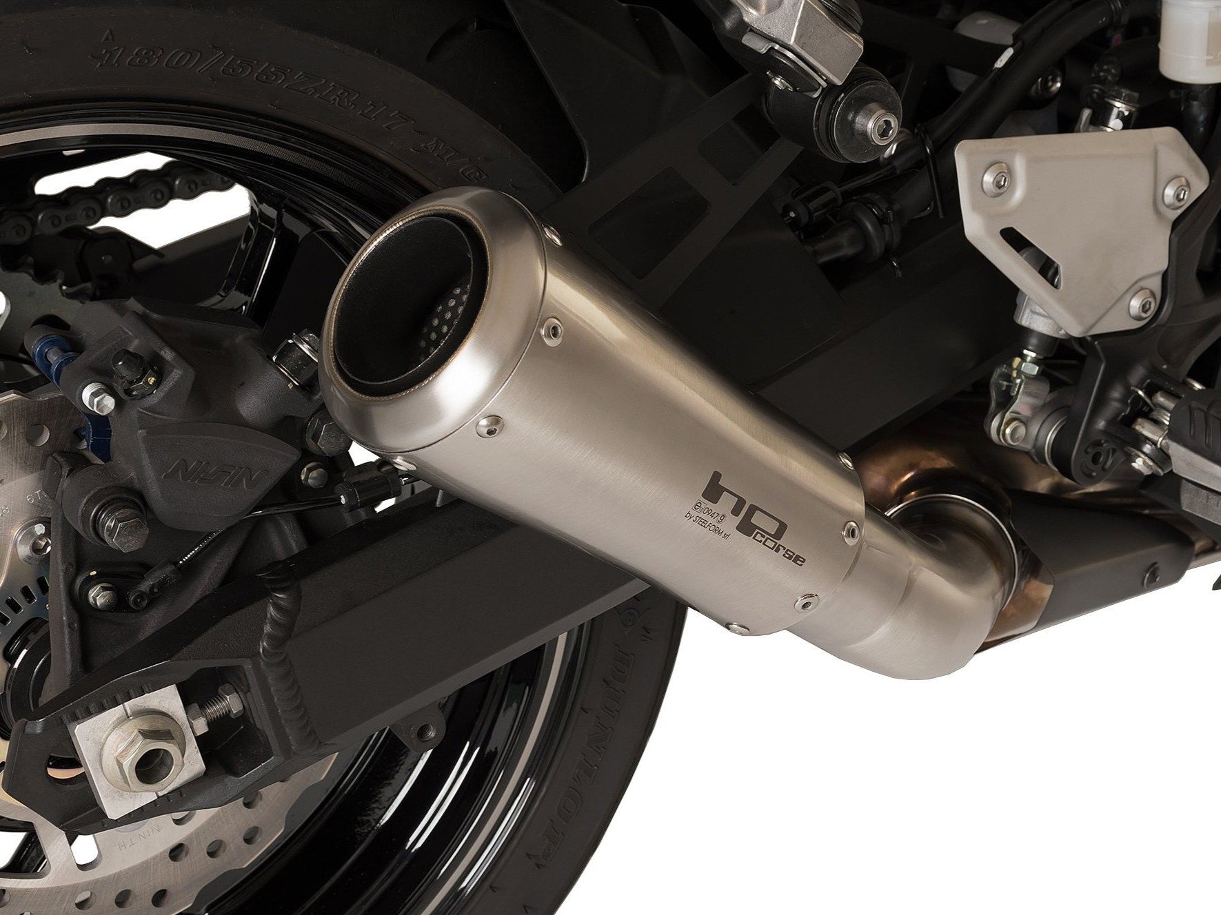 HP CORSE Kawasaki Z900 (17/19) Slip-on Exhaust "GP-07 Satin with Wire Mesh" (racing) – Accessories in the 2WheelsHero Motorcycle Aftermarket Accessories and Parts Online Shop