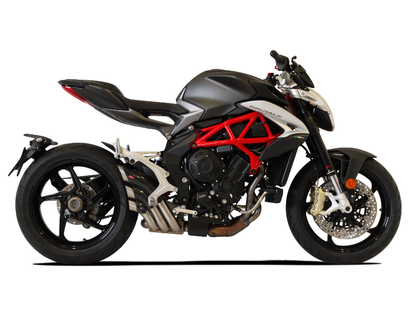 HP CORSE MV Agusta Brutale / Dragster 800 (16/18) Slip-on Exhaust "HydroTre Satin" (racing; with carbon cover) – Accessories in the 2WheelsHero Motorcycle Aftermarket Accessories and Parts Online Shop