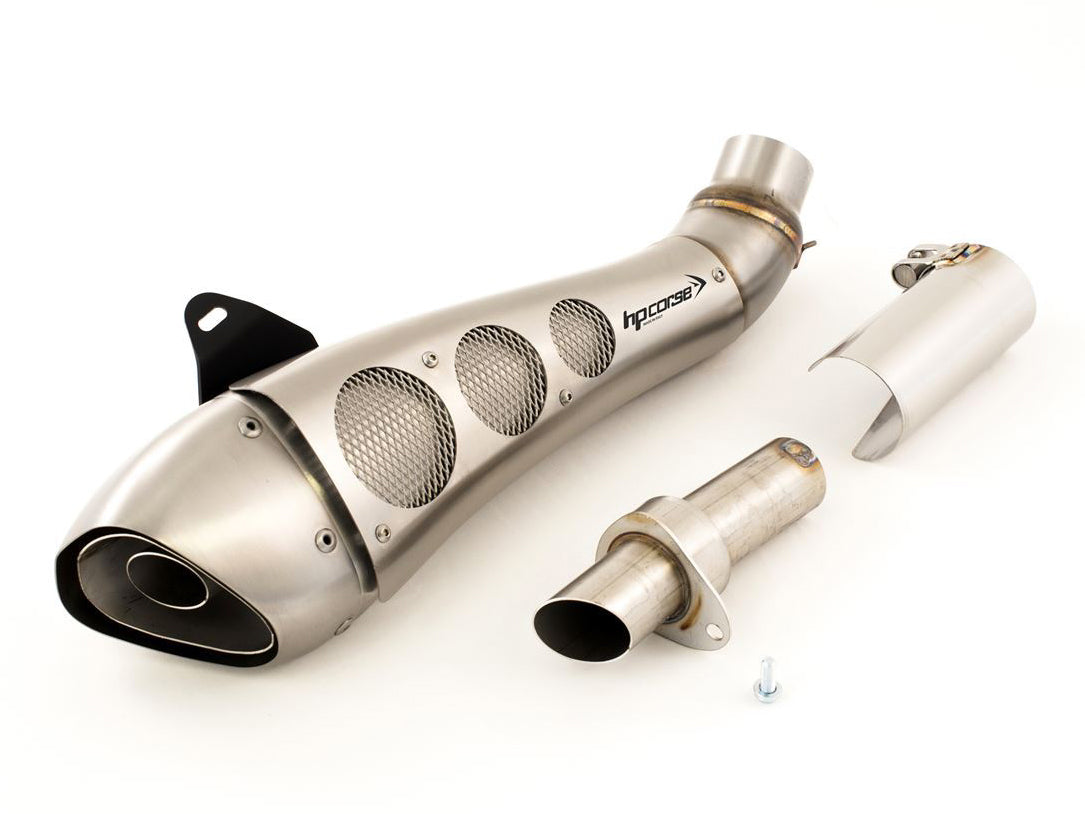 HP CORSE Ducati Scrambler 800 (2015+) Slip-on Exhaust "Hydroform Satin" (EU homologated) – Accessories in the 2WheelsHero Motorcycle Aftermarket Accessories and Parts Online Shop