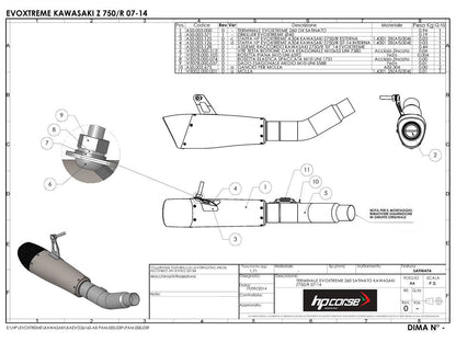 HP CORSE Kawasaki Z750 (07/12) Slip-on Exhaust "Evoxtreme Satin" (racing only) – Accessories in the 2WheelsHero Motorcycle Aftermarket Accessories and Parts Online Shop