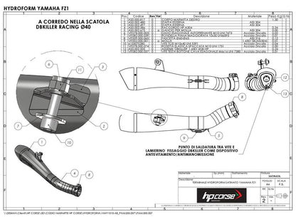 HP CORSE Yamaha FZ1 (06/15) Slip-on Exhaust "Hydroform Satin" (EU homologated) – Accessories in the 2WheelsHero Motorcycle Aftermarket Accessories and Parts Online Shop