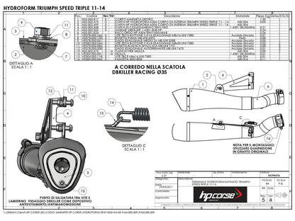 HP CORSE Triumph Speed Triple 1050 (11/15) Slip-on Exhaust "Hydroform Black" (EU homologated) – Accessories in the 2WheelsHero Motorcycle Aftermarket Accessories and Parts Online Shop