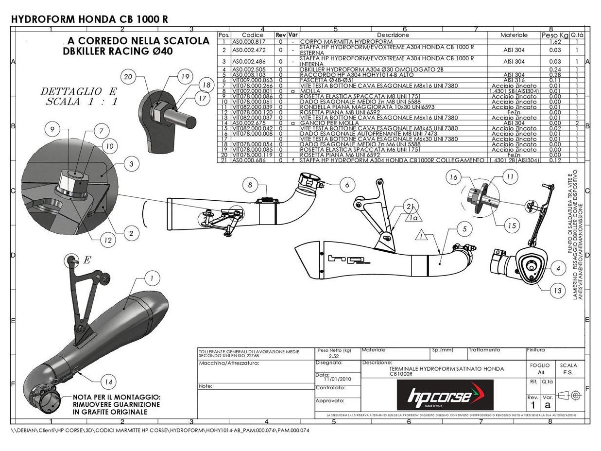 HP CORSE Honda CB1000R Slip-on Exhaust "Hydroform Satin Single" (high position) – Accessories in the 2WheelsHero Motorcycle Aftermarket Accessories and Parts Online Shop