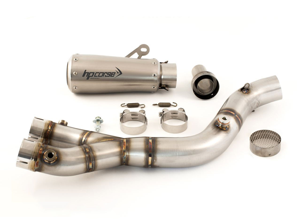 HP CORSE Yamaha YZF-R1 (15/17) Slip-on Exhaust "GP-07 Satin" (racing; with wire mesh) – Accessories in the 2WheelsHero Motorcycle Aftermarket Accessories and Parts Online Shop