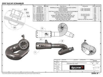 HP CORSE Ducati Scrambler 800 (2015+) Slip-on Exhaust "GP-07 Satin" (EU homologated; with wire mesh) – Accessories in the 2WheelsHero Motorcycle Aftermarket Accessories and Parts Online Shop