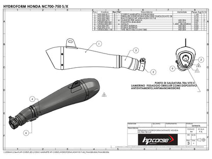 HP CORSE Honda NC700 / NC750 Slip-on Exhaust "Hydroform Black" (racing only) – Accessories in the 2WheelsHero Motorcycle Aftermarket Accessories and Parts Online Shop