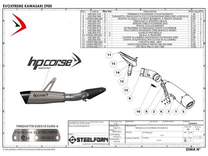 HP CORSE Kawasaki Z900 (17/19) Slip-on Exhaust "Evoxtreme Satin" (EU homologated) – Accessories in the 2WheelsHero Motorcycle Aftermarket Accessories and Parts Online Shop