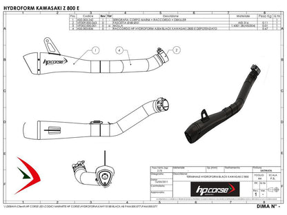 HP CORSE Kawasaki Z800/E Slip-on Exhaust "Hydroform Black" (EU homologated) – Accessories in the 2WheelsHero Motorcycle Aftermarket Accessories and Parts Online Shop
