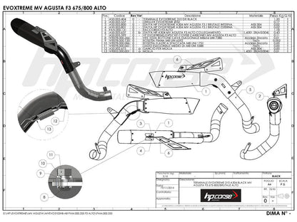 HP CORSE MV Agusta Brutale / Dragster 800 (16/18) Slip-on Exhaust "Evoxtreme 310 Satin" (racing) – Accessories in the 2WheelsHero Motorcycle Aftermarket Accessories and Parts Online Shop