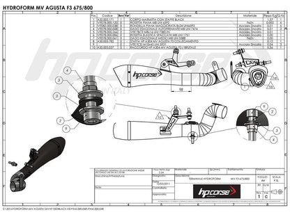 HP CORSE MV Agusta Brutale / Dragster 800 (16/18) Slip-on Exhaust "Hydroform Satin" (racing) – Accessories in the 2WheelsHero Motorcycle Aftermarket Accessories and Parts Online Shop
