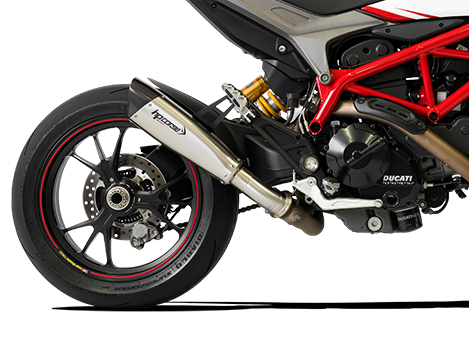 HP CORSE Ducati Hypermotard 821 Low Position Slip-on Exhaust "Evoxtreme 310 Satin" (EU homologated) – Accessories in the 2WheelsHero Motorcycle Aftermarket Accessories and Parts Online Shop