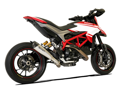 HP CORSE Ducati Hypermotard 821 Low Position Slip-on Exhaust "Evoxtreme 310 Satin" (EU homologated) – Accessories in the 2WheelsHero Motorcycle Aftermarket Accessories and Parts Online Shop