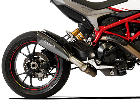 HP CORSE Ducati Hypermotard 821 Low Position Slip-on Exhaust "Evoxtreme 310 Black" (EU homologated) – Accessories in the 2WheelsHero Motorcycle Aftermarket Accessories and Parts Online Shop