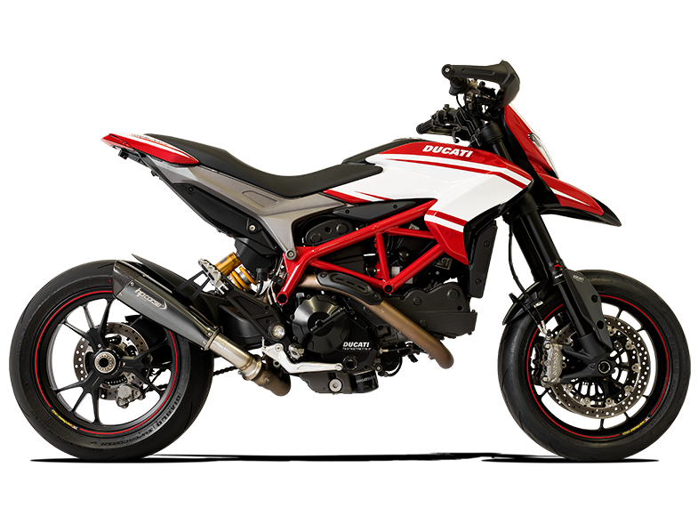 HP CORSE Ducati Hypermotard 821 Low Position Slip-on Exhaust "Evoxtreme 310 Black" (EU homologated) – Accessories in the 2WheelsHero Motorcycle Aftermarket Accessories and Parts Online Shop
