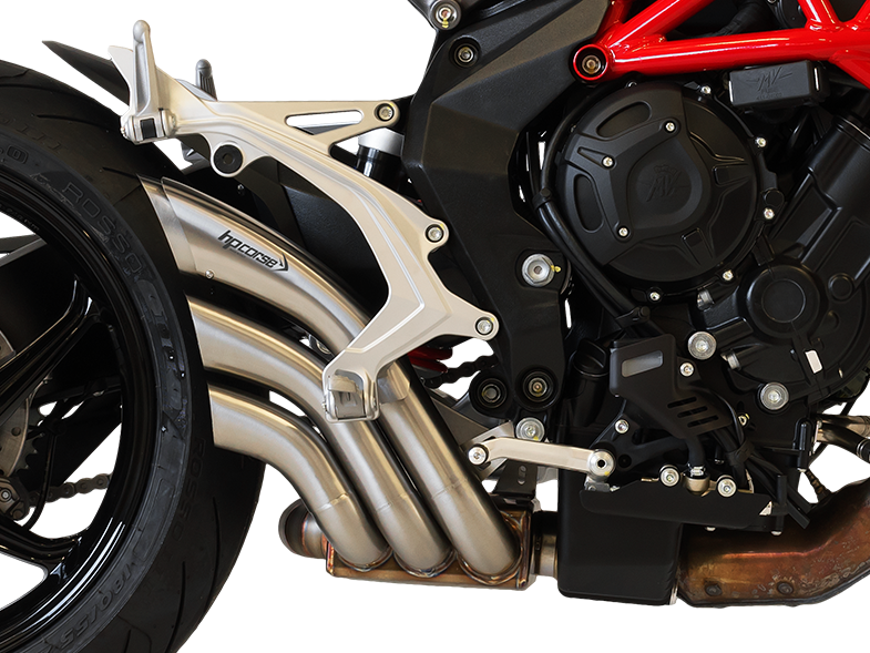 HP CORSE MV Agusta Brutale / Dragster 800 (16/18) Slip-on Exhaust "HydroTre Satin" (racing; with stainless steel cover) – Accessories in the 2WheelsHero Motorcycle Aftermarket Accessories and Parts Online Shop