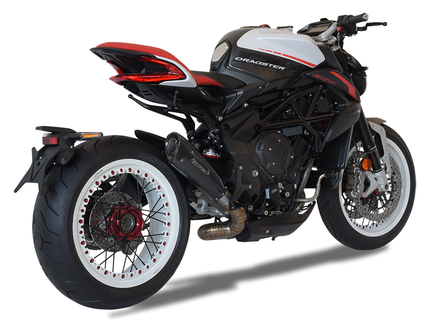 HP CORSE MV Agusta Dragster 800 RR (18/19) Low-mount Slip-on Exhaust "Evoxtreme 310 Ceramic Black" (Racing) – Accessories in the 2WheelsHero Motorcycle Aftermarket Accessories and Parts Online Shop