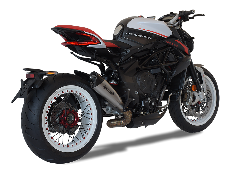 HP CORSE MV Agusta Dragster 800 RR (18/19) Low-mount Slip-on Exhaust "Evoxtreme 310 Inox Satin" (Racing) – Accessories in the 2WheelsHero Motorcycle Aftermarket Accessories and Parts Online Shop
