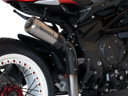 HP CORSE MV Agusta Dragster 800 RR (18/19) High-mount Slip-on Exhaust "GP07 Inox Satin" (Racing) – Accessories in the 2WheelsHero Motorcycle Aftermarket Accessories and Parts Online Shop