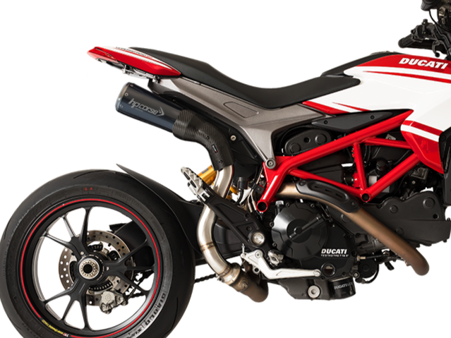 HP CORSE Ducati Hypermotard 821 Slip-on Exhaust "GP-07 Black" (EU homologated; with aluminum ring) – Accessories in the 2WheelsHero Motorcycle Aftermarket Accessories and Parts Online Shop
