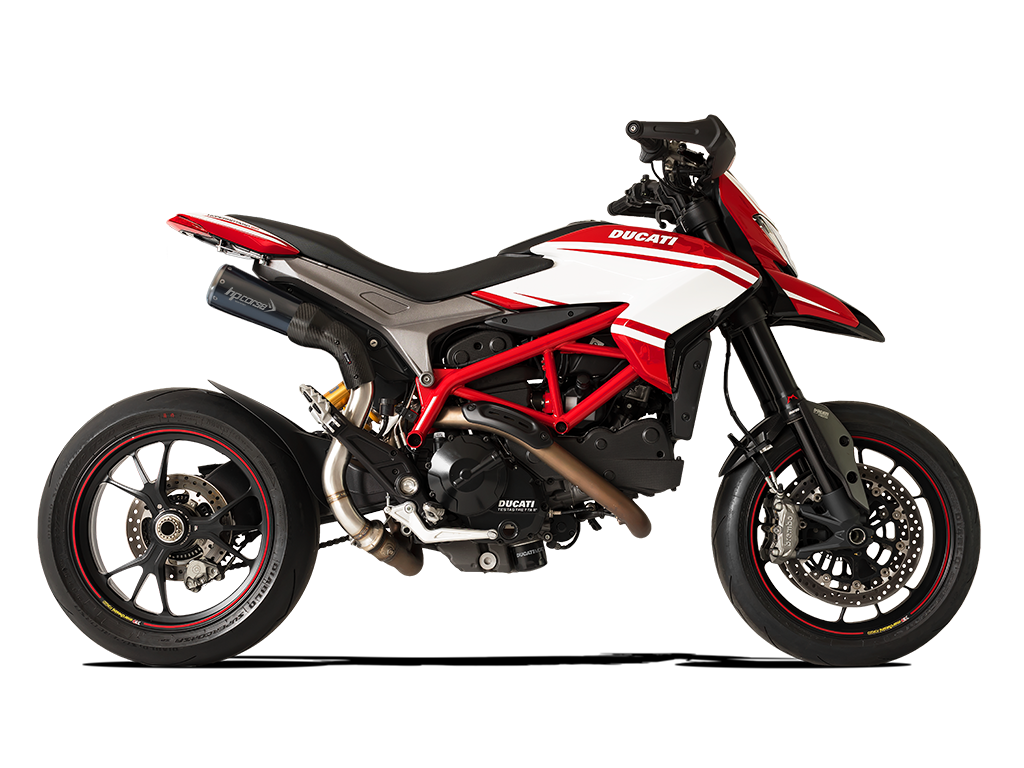 HP CORSE Ducati Hypermotard 821 Slip-on Exhaust "GP-07 Black" (EU homologated; with aluminum ring) – Accessories in the 2WheelsHero Motorcycle Aftermarket Accessories and Parts Online Shop