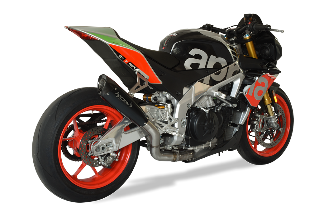 HP CORSE Aprilia RSV4 / Tuono V4 (17/18) Slip-on Exhaust "Evoxtreme 310 Black" (racing) – Accessories in the 2WheelsHero Motorcycle Aftermarket Accessories and Parts Online Shop