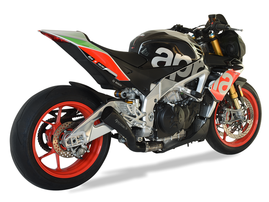 HP CORSE Aprilia RSV4 / Tuono V4 (17/18) Slip-on Exhaust "Hydroform Corsa Short Black" (racing) – Accessories in the 2WheelsHero Motorcycle Aftermarket Accessories and Parts Online Shop