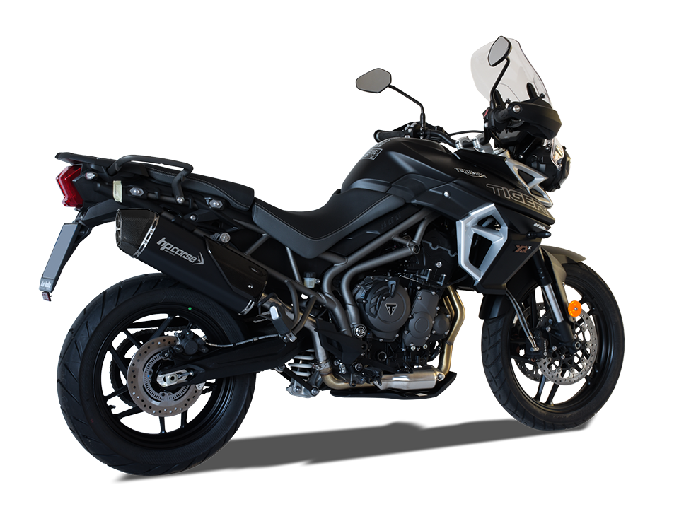 HP CORSE Triumph Tiger 800 (18/20) Slip-on Exhaust "SPS Carbon Black" (EU homologated) – Accessories in the 2WheelsHero Motorcycle Aftermarket Accessories and Parts Online Shop