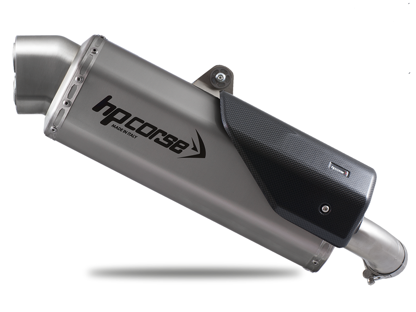 HP CORSE Suzuki DL1000 V-Strom (17/19) Slip-on Exhaust "4-Track R Satin" (EU homologated) – Accessories in the 2WheelsHero Motorcycle Aftermarket Accessories and Parts Online Shop