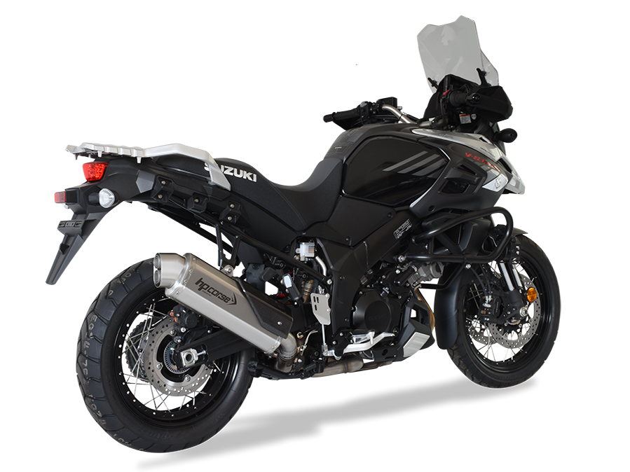 HP CORSE Suzuki DL1000 V-Strom (17/19) Slip-on Exhaust "4-Track R Satin" (EU homologated) – Accessories in the 2WheelsHero Motorcycle Aftermarket Accessories and Parts Online Shop