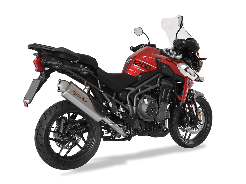 HP CORSE Triumph Tiger 1200 (18/21) Slip-on Exhaust "4-Track R Titanium" (EU homologated) – Accessories in the 2WheelsHero Motorcycle Aftermarket Accessories and Parts Online Shop
