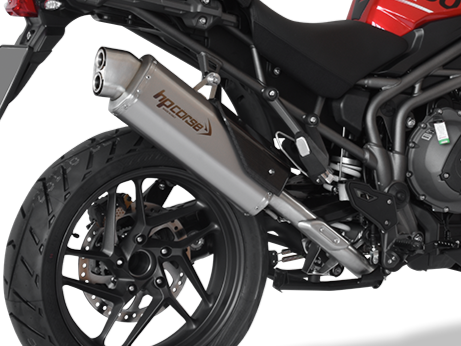 HP CORSE Triumph Tiger 1200 (18/21) Slip-on Exhaust "4-Track R Satin" (EU homologated) – Accessories in the 2WheelsHero Motorcycle Aftermarket Accessories and Parts Online Shop