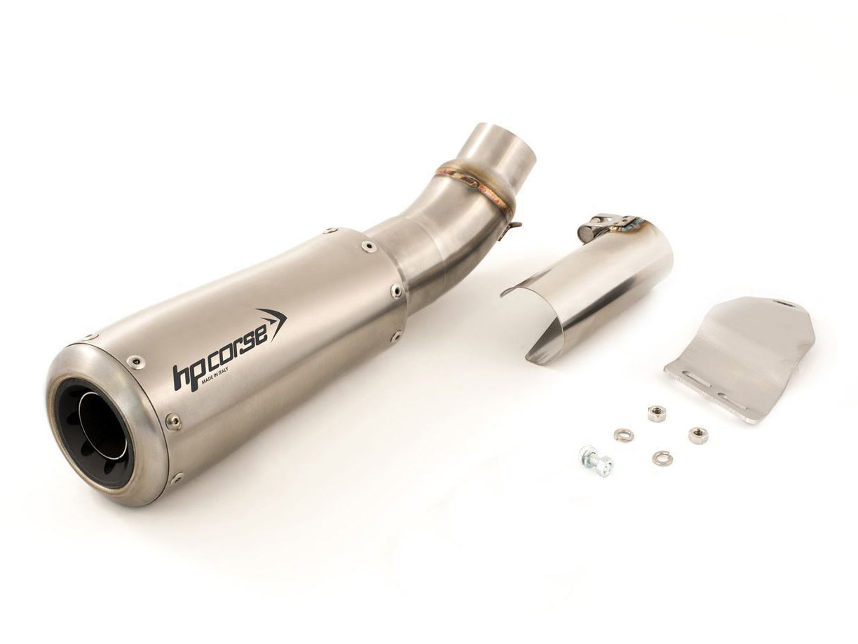 HP CORSE Ducati Monster 797 Slip-on Exhaust "GP-07 Satin Short" (racing; with aluminum ring) – Accessories in the 2WheelsHero Motorcycle Aftermarket Accessories and Parts Online Shop