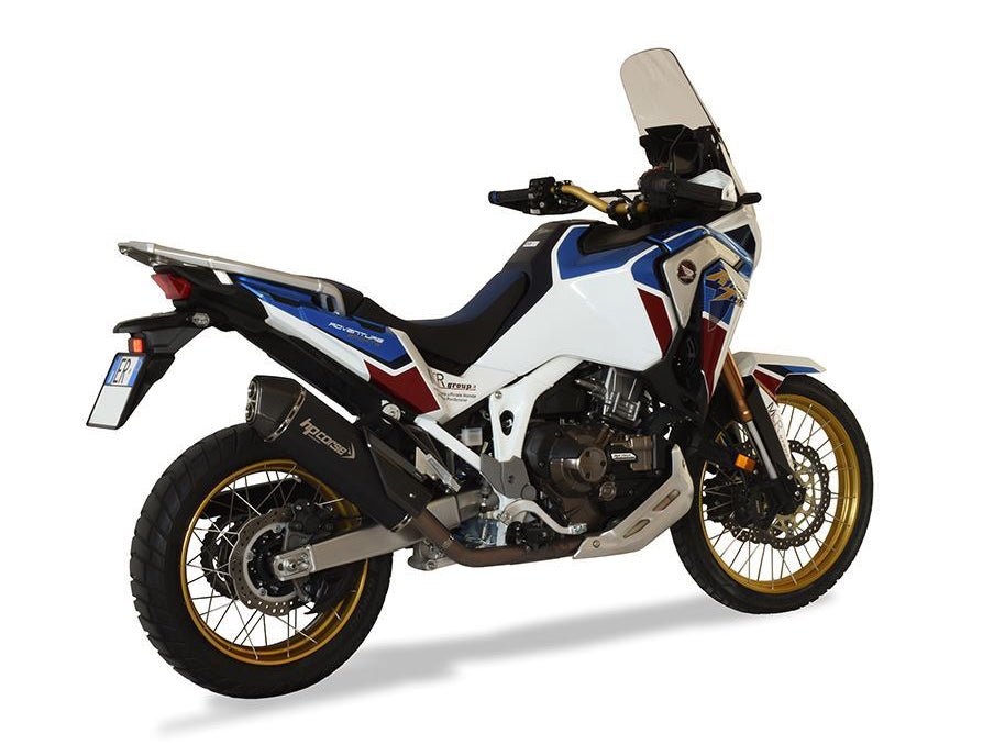 HP CORSE Honda CRF1100L Africa Twin Slip-on Exhaust "SPS Carbon Black" (EU homologated) – Accessories in the 2WheelsHero Motorcycle Aftermarket Accessories and Parts Online Shop