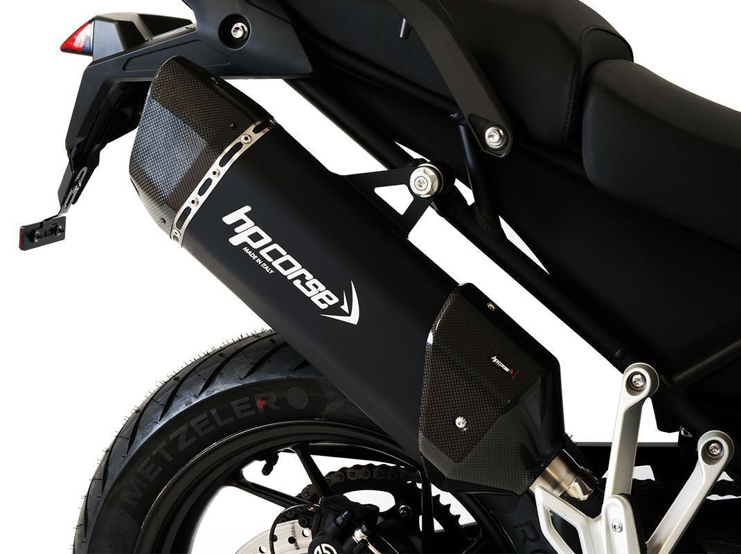 HP CORSE Triumph Tiger 900 / 850 Sport (20/23) Slip-on Exhaust "SP-3 Carbon 350 Ceramic Black" (Euro 5) – Accessories in the 2WheelsHero Motorcycle Aftermarket Accessories and Parts Online Shop