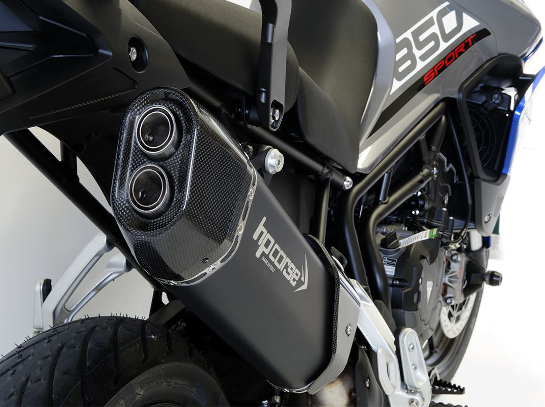 HP CORSE Triumph Tiger 900 / 850 Sport (20/23) Slip-on Exhaust "SP-3 Carbon 350 Ceramic Black" (Euro 5) – Accessories in the 2WheelsHero Motorcycle Aftermarket Accessories and Parts Online Shop