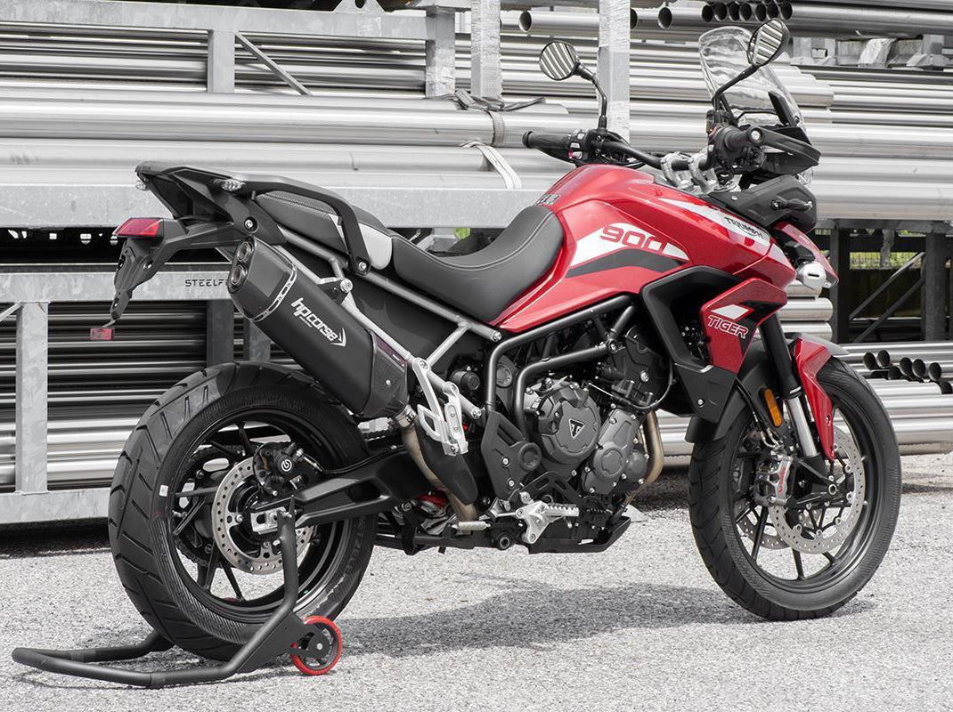 HP CORSE Triumph Tiger 900 / 850 Sport (20/23) Slip-on Exhaust "SP-3 Carbon 350 Ceramic Black" (Euro 5) – Accessories in the 2WheelsHero Motorcycle Aftermarket Accessories and Parts Online Shop