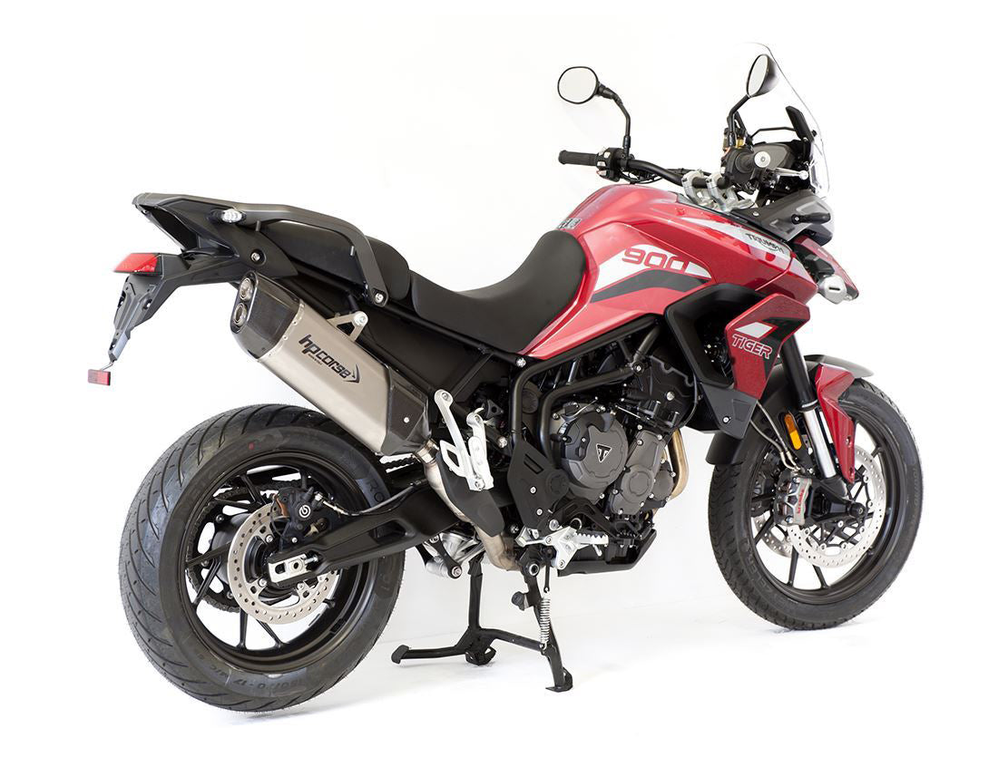 HP CORSE Triumph Tiger 900 / 850 Sport (20/23) Slip-on Exhaust "SP-3 Carbon 350 Inox Satin" (Euro 5) – Accessories in the 2WheelsHero Motorcycle Aftermarket Accessories and Parts Online Shop
