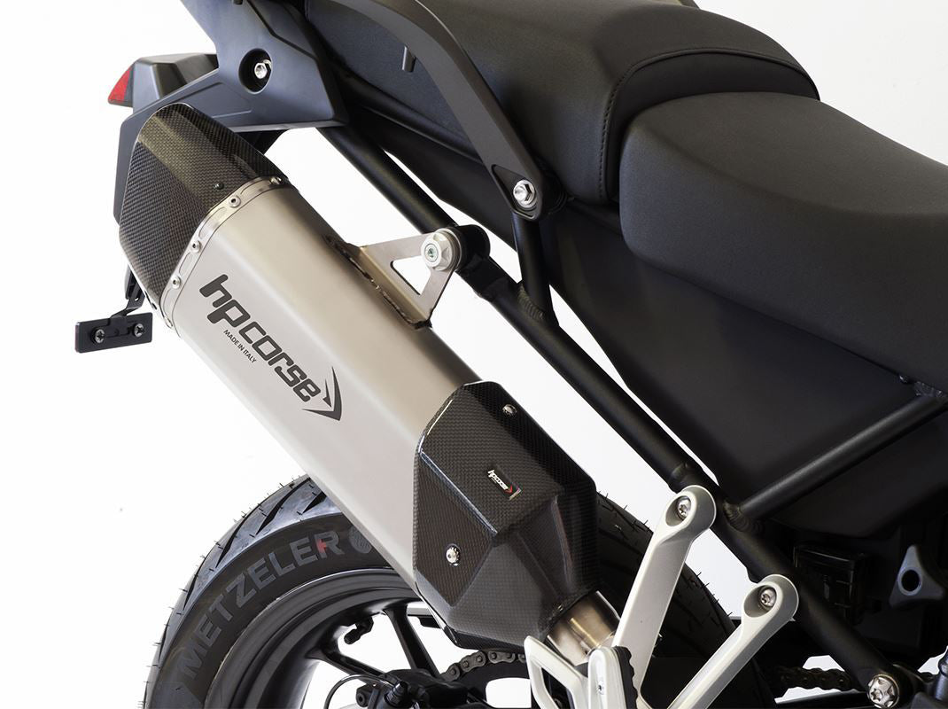HP CORSE Triumph Tiger 900 / 850 Sport (20/23) Slip-on Exhaust "SP-3 Carbon 350 Inox Satin" (Euro 5) – Accessories in the 2WheelsHero Motorcycle Aftermarket Accessories and Parts Online Shop