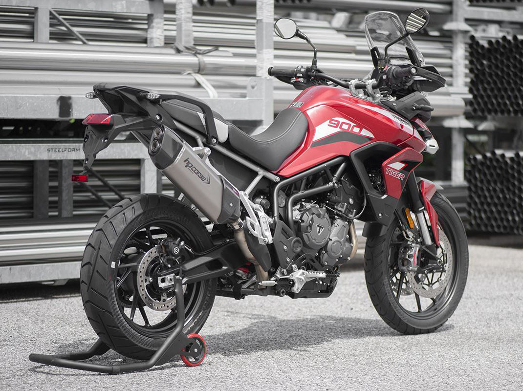 HP CORSE Triumph Tiger 900 / 850 Sport (20/23) Slip-on Exhaust "SP-3 Carbon 350 Inox Satin" (Euro 5) – Accessories in the 2WheelsHero Motorcycle Aftermarket Accessories and Parts Online Shop