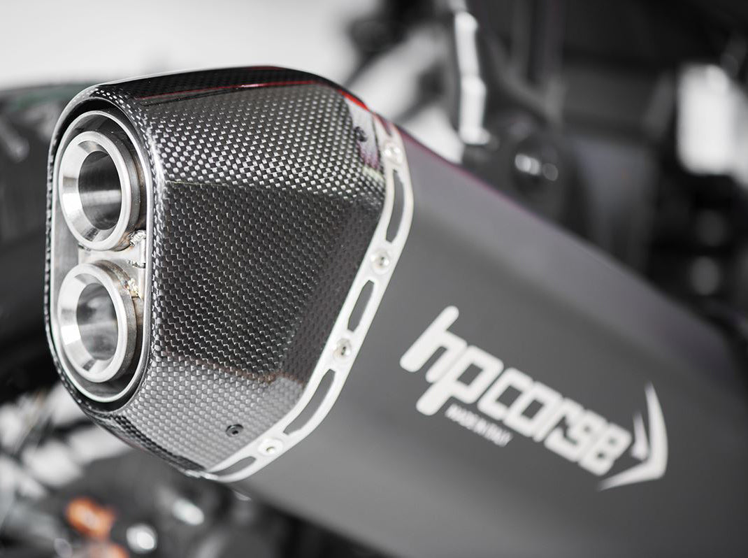 HP CORSE Suzuki V-Strom 1050 (2020+) Slip-on Exhaust "SPS Carbon 350 Ceramic Black" (Euro 5) – Accessories in the 2WheelsHero Motorcycle Aftermarket Accessories and Parts Online Shop