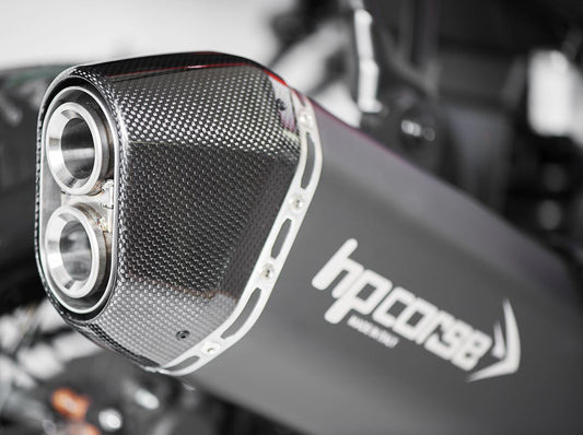 HP CORSE Suzuki V-Strom 1050 (2020+) Slip-on Exhaust "SPS Carbon 350 Ceramic Black" (Euro 5) – Accessories in the 2WheelsHero Motorcycle Aftermarket Accessories and Parts Online Shop