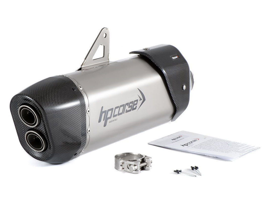 HP CORSE Triumph Tiger 900 / 850 Sport (20/23) Slip-on Exhaust "SP-3 Carbon 350 Inox Satin" (Euro 5) – Accessories in the 2WheelsHero Motorcycle Aftermarket Accessories and Parts Online Shop