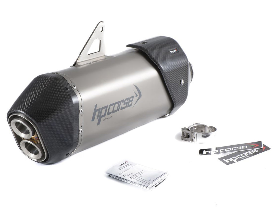 HP CORSE Triumph Tiger 900 / 850 Sport (20/23) Slip-on Exhaust "SPS Carbon 350 Inox Satin" (Euro 5) – Accessories in the 2WheelsHero Motorcycle Aftermarket Accessories and Parts Online Shop