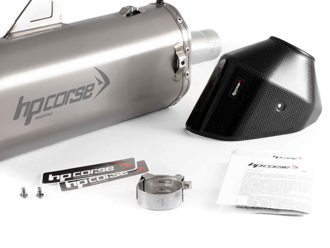 HP CORSE Triumph Tiger 900 / 850 Sport (20/23) Slip-on Exhaust "SPS Carbon 350 Inox Satin" (Euro 5) – Accessories in the 2WheelsHero Motorcycle Aftermarket Accessories and Parts Online Shop