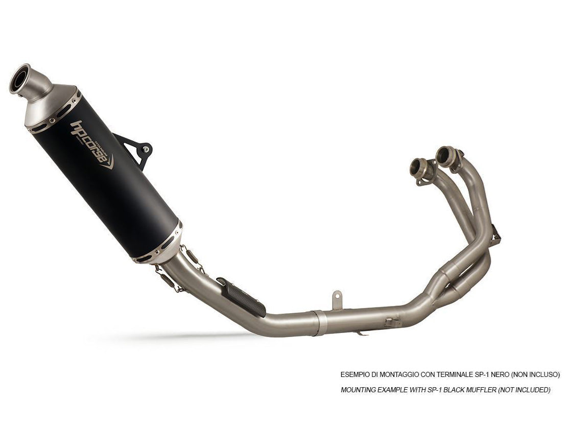 HP CORSE Aprilia Tuareg 660 (2022+) 2-in-1 Evoluzione Exhaust Collector Header Pipe (rally) – Accessories in the 2WheelsHero Motorcycle Aftermarket Accessories and Parts Online Shop