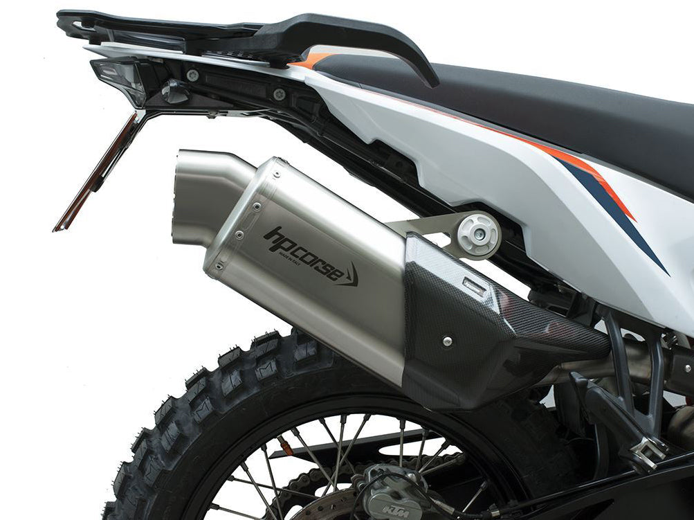 HP CORSE KTM 890 Adventure (2021+) Slip-on Exhaust "4-Track R Short Inox Satin" (Euro 5) – Accessories in the 2WheelsHero Motorcycle Aftermarket Accessories and Parts Online Shop